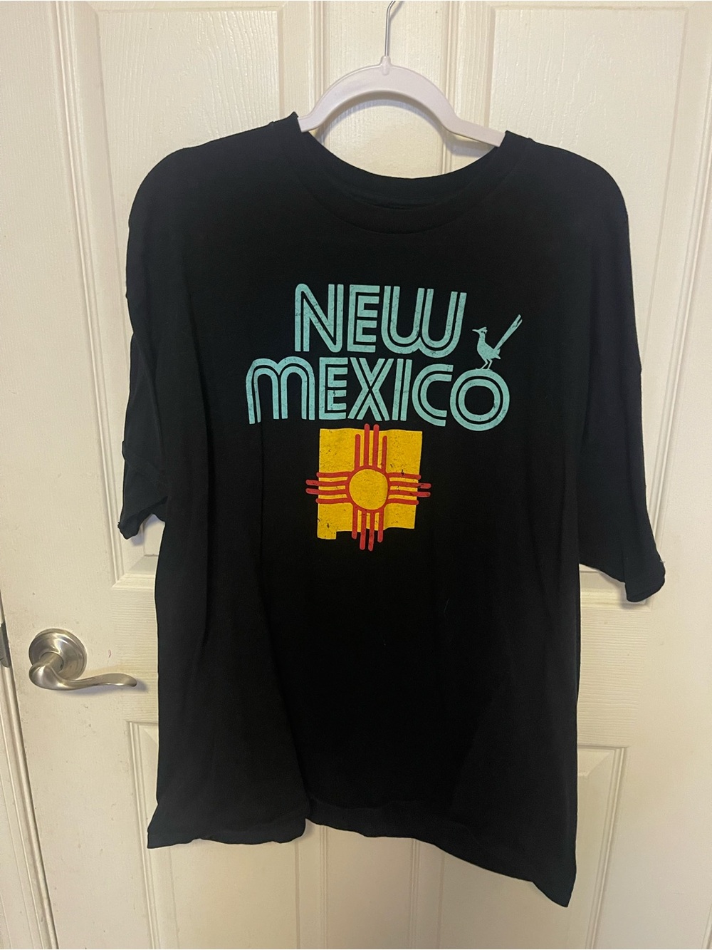 New Mexico Graphic Tee - Black with Turquoise & Yellow Print
